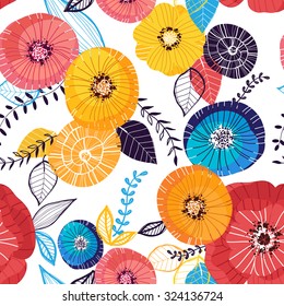 Elegant Seamless floral pattern.Holiday card, invitation. Romantic flowers