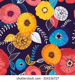 Elegant Seamless floral pattern.Holiday card, invitation. Romantic flowers