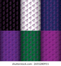 Elegantes padrões florais sem costura com flores e folhas desenhadas à mão. Perfeito para design de tecido, papéis de parede, embalagem e projetos digitais. Formato vetorial, totalmente editável e escalável.

