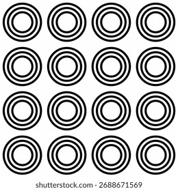 Elegant seamless geometric pattern in black and white featuring hexagonal optical illusion lines