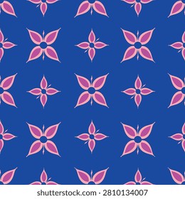 Elegant seamless hibiscus floral pattern in soft blush tones with flowing leaves on a muted background, stylish and calm for fabric, wallpaper, and decor.