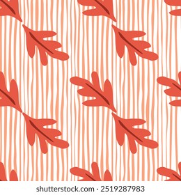 Elegant seamless leaves pattern with a vintage touch, featuring green leaves, branches. Modern botanical illustration in vector style