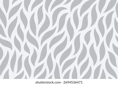 Elegantes, nahtloses Naturmuster mit abstrakten Blattformen. Minimal fließendes Design, Vektorgrafik-Hintergrund für Textil-, Tapeten- und Dekorationsprojekte