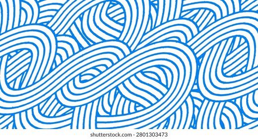 Elegant seamless ocean wave pattern with flowing blue lines and Japanese cultural design elements.
