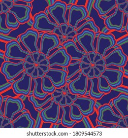 Elegant seamless pattern with abstract decorative hibiscus flowers, design elements. Floral pattern for wedding invitations, greeting cards, wallpapers, scrapbooking, print, gift wrap, manufacturing