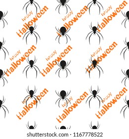 Elegant seamless pattern with abstract design elements spider. Can be used for invitations, greeting cards, scrapbooking, print, gift wrap, manufacturing. Insect theme. Vector illustration.