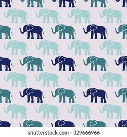 Elegant seamless pattern with abstract elephant symbols, design elements. Can be used for invitations, greeting cards, scrapbooking, print, gift wrap, manufacturing. Animal theme