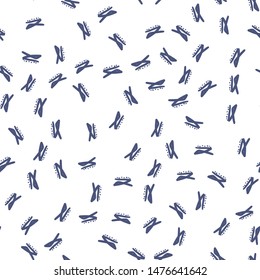 Elegant Seamless pattern with Abstract figures Desaturated dark blue color. Can be used for printing on packaging, bags, cups, laptop, box, etc. Pattern under the mask. Vector.