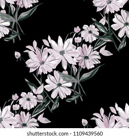 Elegant seamless pattern with abstract flowers, design elements. Floral  pattern for invitations, cards, print, gift wrap, manufacturing, textile, fabric, wallpapers
