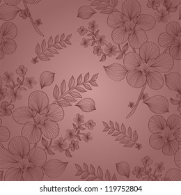 elegant seamless pattern with abstract flowers for your design