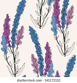 elegant seamless pattern with abstract flowers for your design