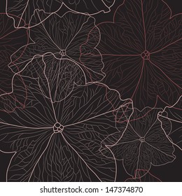elegant seamless pattern with abstract flowers for your design