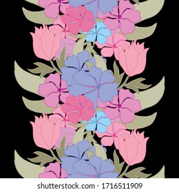 Elegantes, nahtloses Muster mit abstrakten Blumen, Designelementen. Blumenmuster für Einladungen, Karten, Druck, Geschenkverpackungen, Herstellung, Textilien, Gewebe, Wallpaper