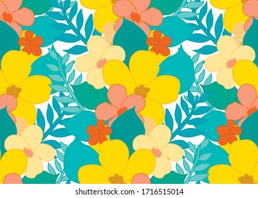 Elegant seamless pattern with abstract flowers, design elements. Floral  pattern for invitations, cards, print, gift wrap, manufacturing, textile, fabric, wallpapers