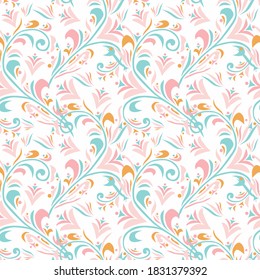 Elegante patrón impecable con flores abstractas, elementos de diseño. Patrón floral para invitaciones, tarjetas, impresiones, envolturas de regalo, manufactura, textiles, tejidos, papeles pintados