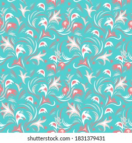 Elegante patrón impecable con flores abstractas, elementos de diseño. Patrón floral para invitaciones, tarjetas, impresiones, envolturas de regalo, manufactura, textiles, tejidos, papeles pintados