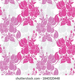 Elegantes, nahtloses Muster mit abstrakten Blumen, Designelementen. Blumenmuster für Einladungen, Karten, Druck, Geschenkverpackungen, Herstellung, Textilien, Gewebe, Wallpaper