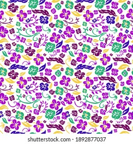 Elegant seamless pattern with abstract flowers, design elements. Floral  pattern for invitations, cards, print, gift wrap, manufacturing, textile, fabric, wallpapers