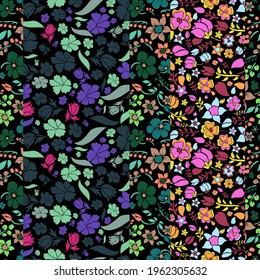 Elegant seamless pattern with abstract flowers, design elements. Floral  pattern for invitations, cards, print, gift wrap, manufacturing, textile, fabric, wallpapers