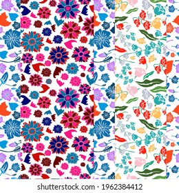 Elegante patrón impecable con flores abstractas, elementos de diseño. Patrón floral para invitaciones, tarjetas, impresiones, envolturas de regalo, manufactura, textiles, tejidos, papeles pintados