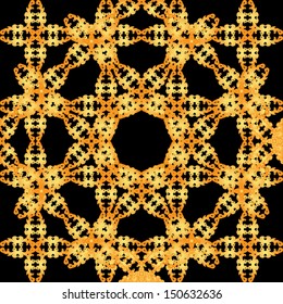 elegant seamless pattern with abstract golden decorations for your design