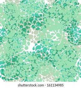 elegant seamless pattern with abstract green flowers for your design
