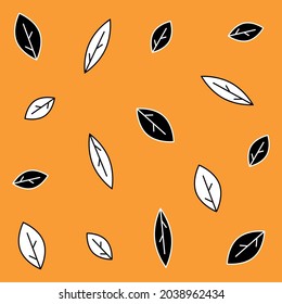 elegant seamless pattern with abstract leaf for your design	
