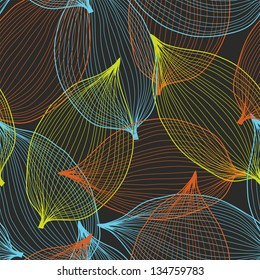 elegant seamless pattern with abstract leaves for your design
