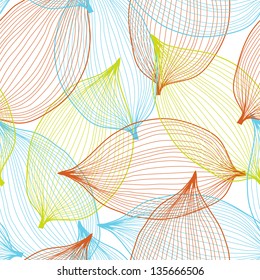 elegant seamless pattern with abstract leaves for your design