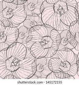 elegant seamless pattern with abstract tulips for your design