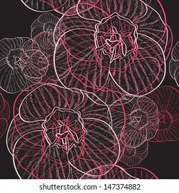 elegant seamless pattern with abstract tulips for your design