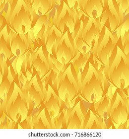 elegant seamless pattern with abstract yellow fire flames for your design. Eps-8