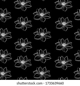 Diseño elegante y sin fisuras con flores anemónicas, elementos de diseño. Patrón floral para invitaciones, tarjetas, impresiones, envolturas de regalo, manufactura, textiles, tejidos, papeles pintados