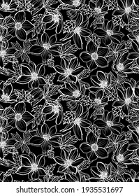 Elegant seamless pattern with anemone flowers, design elements. Floral  pattern for invitations, cards, print, gift wrap, manufacturing, textile, fabric, wallpapers