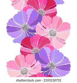 Diseño elegante y sin fisuras con flores anemónicas, elementos de diseño. Patrón floral para invitaciones, tarjetas, impresiones, envolturas de regalo, manufactura, textiles, tejidos, papel pintado
