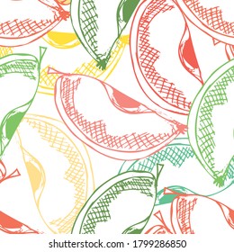 Elegant seamless pattern with apple fruits, design elements. Fruit  pattern for invitations, cards, print, gift wrap, manufacturing, textile, fabric, wallpapers. Food, kitchen, vegetarian theme