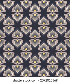 Elegant seamless pattern with Arabic motives. Vector illustration for print, fabric, cover, packaging, interior decor, blog decoration and other your projects.