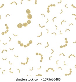 Elegant Seamless Pattern arch of Gold color. Perfect for your design, textile, pattern fills, box, posters, cards, web page background etc. Pattern under the mask. Vector.
