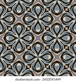 Elegant seamless pattern. Art forms are grouped and arranged in a specific order. Vector image for print, textile, packaging, interior design and your other projects.