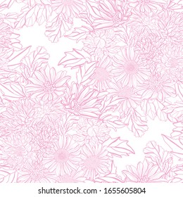 Diseño elegante y transparente con flores de montaña, elementos de diseño. Patrón floral para invitaciones, tarjetas, papel, envoltura de regalo, manufactura, textiles, tejidos, papeles pintados