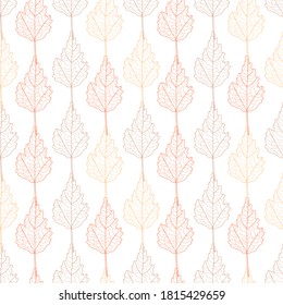 Elegant seamless pattern with autumn leaves, design elements. Floral  pattern for invitations, cards, print, gift wrap, manufacturing, textile, fabric, wallpapers