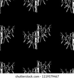 Elegant seamless pattern with bamboo plants, design elements. Exotic  pattern for invitations, cards, print, gift wrap, manufacturing, textile, fabric, wallpapers