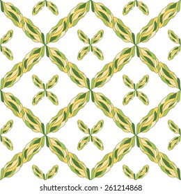 Elegant seamless pattern. Based on weaved elements. Vector on isolated background.Could be used for print and web.