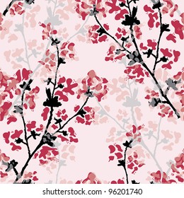 elegant seamless pattern with beautiful floral branch for your design