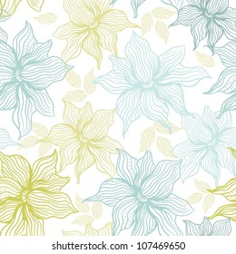 elegant seamless pattern with beautiful flowers