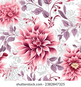 Elegant seamless pattern with beautiful pink roses