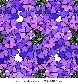 Elegante patrón impecable con flores verbena azules, elementos de diseño. Patrón floral para invitaciones, tarjetas, impresiones, envolturas de regalo, manufactura, textiles, tejidos, papel pintado