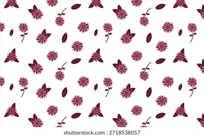 Elegante patrón transparente con ilustración de diseño floral botánico