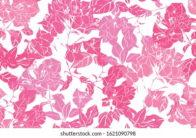 Elegant seamless pattern with bougainvillea flowers, design elements. Floral  pattern for invitations, cards, print, gift wrap, manufacturing, textile, fabric, wallpapers