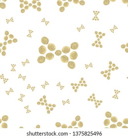 Elegant Seamless Pattern Bow of Gold color. Perfect for your design, textile, pattern fills, box, posters, cards, web page background etc. Pattern under the mask. Vector.